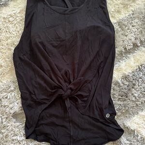 Lululemon Athletica Black Tie Front Sleeveless Tank Top with sports bra